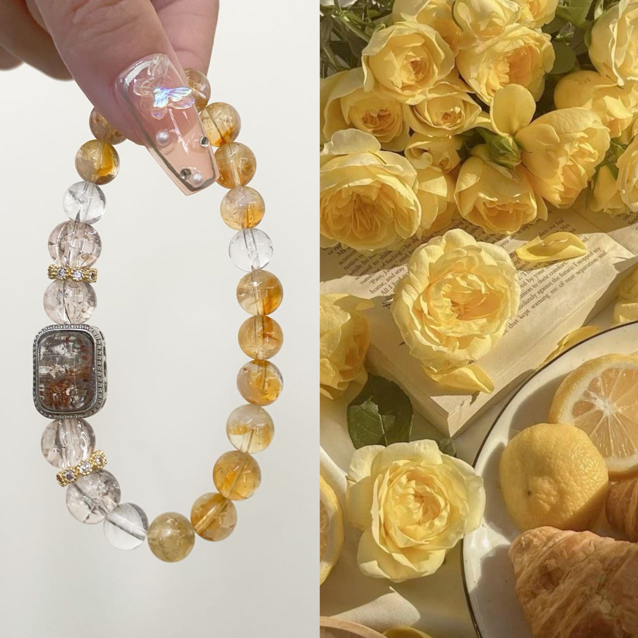 Citrine Crystal Bracelet: WINGS OF DREAMS