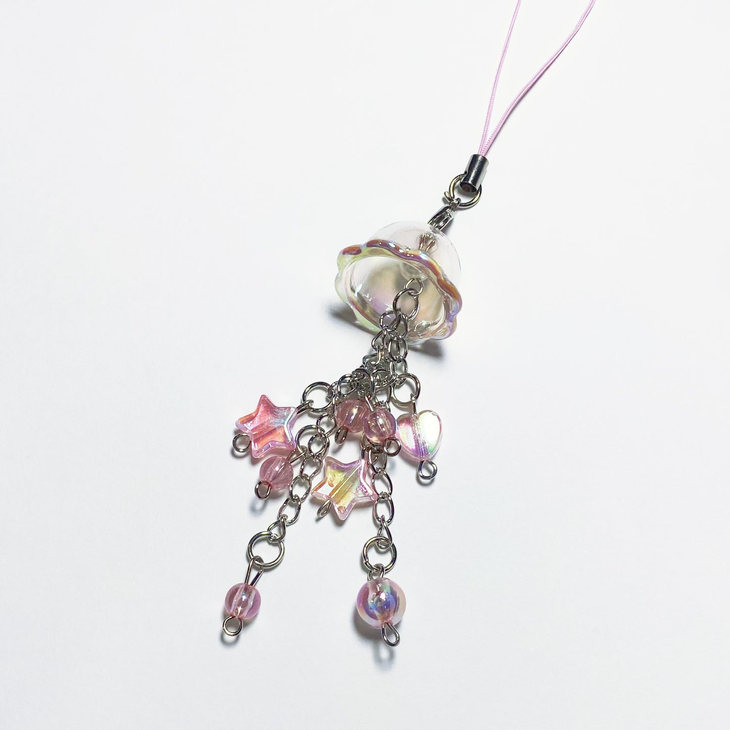 Dreamy Pink Jellyfish Phone Charm