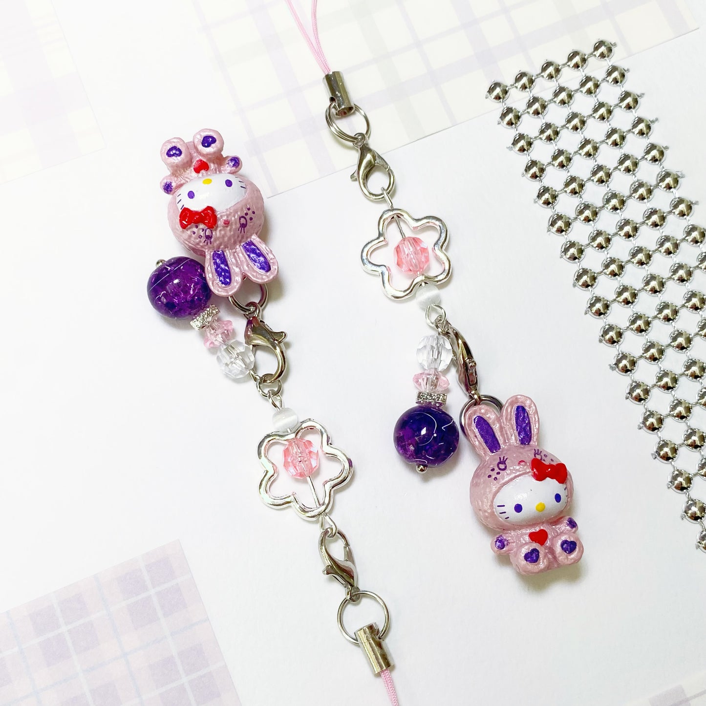 Lilac Bunny Hello Kitty Charm