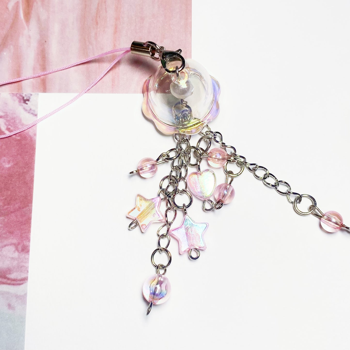 Dreamy Pink Jellyfish Phone Charm