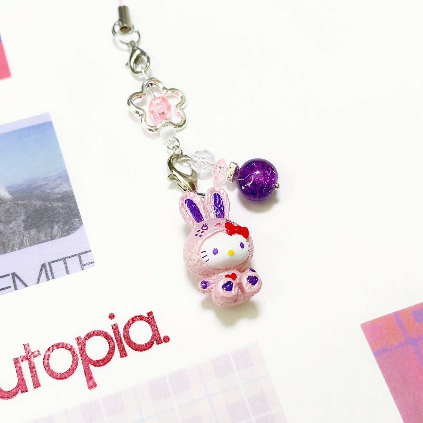 Lilac Bunny Hello Kitty Charm