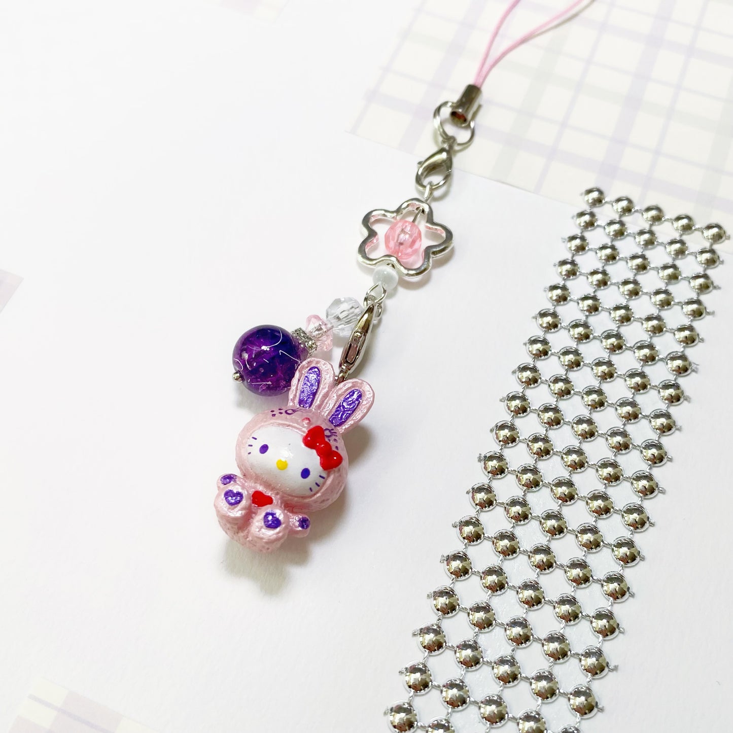 Lilac Bunny Hello Kitty Charm