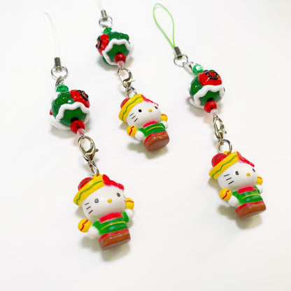 Christmas Hello Kitty Phone Charm