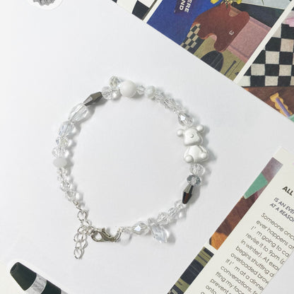 Crystal Bear Charm Bracelet