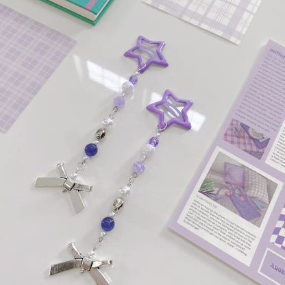 Handmade Purple Star Hairclip