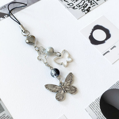 Silver Butterfly Grace Phone Charm