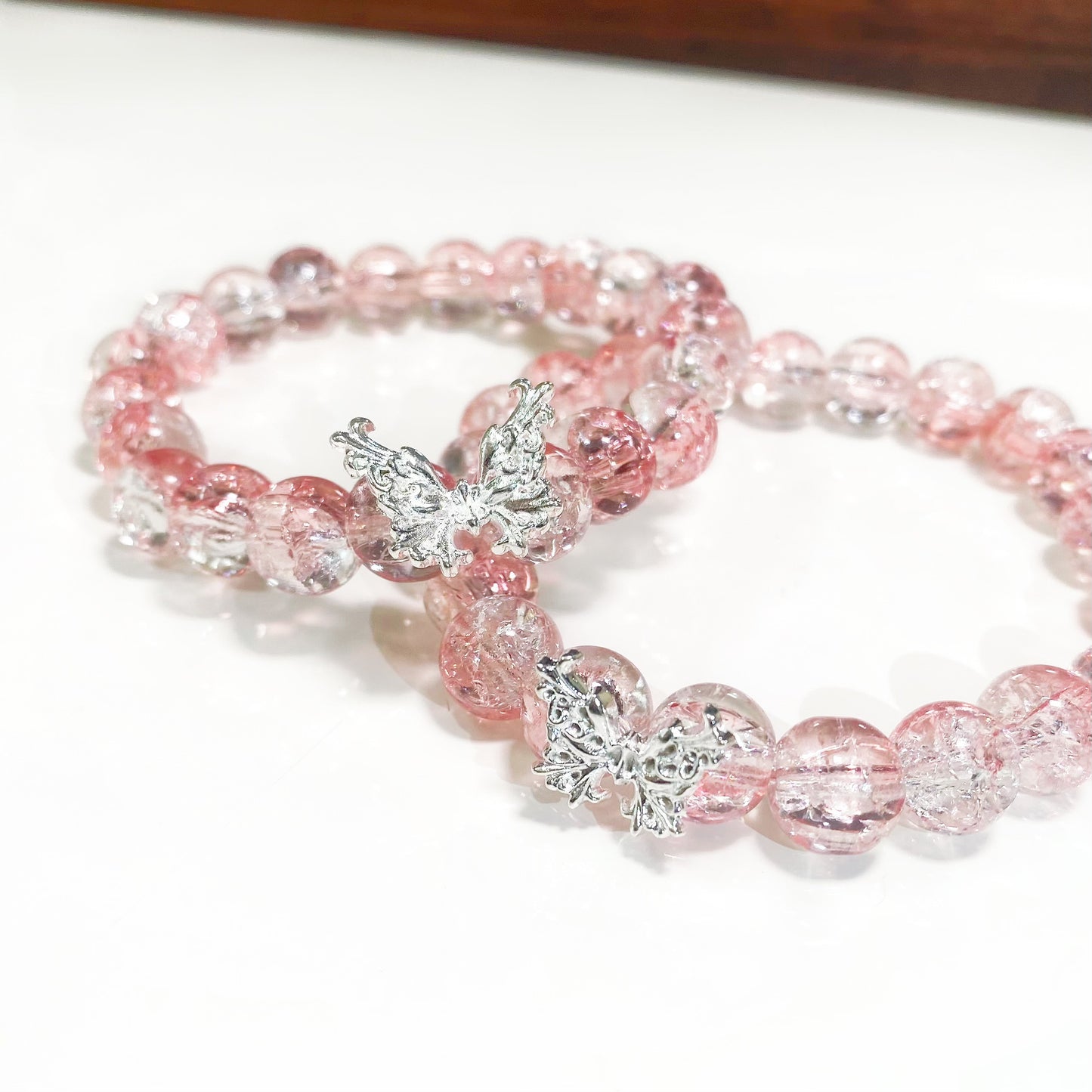 Twinkle Pink Butterfly Bracelet