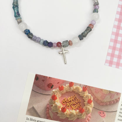 Serene Sky Beaded Bracelet