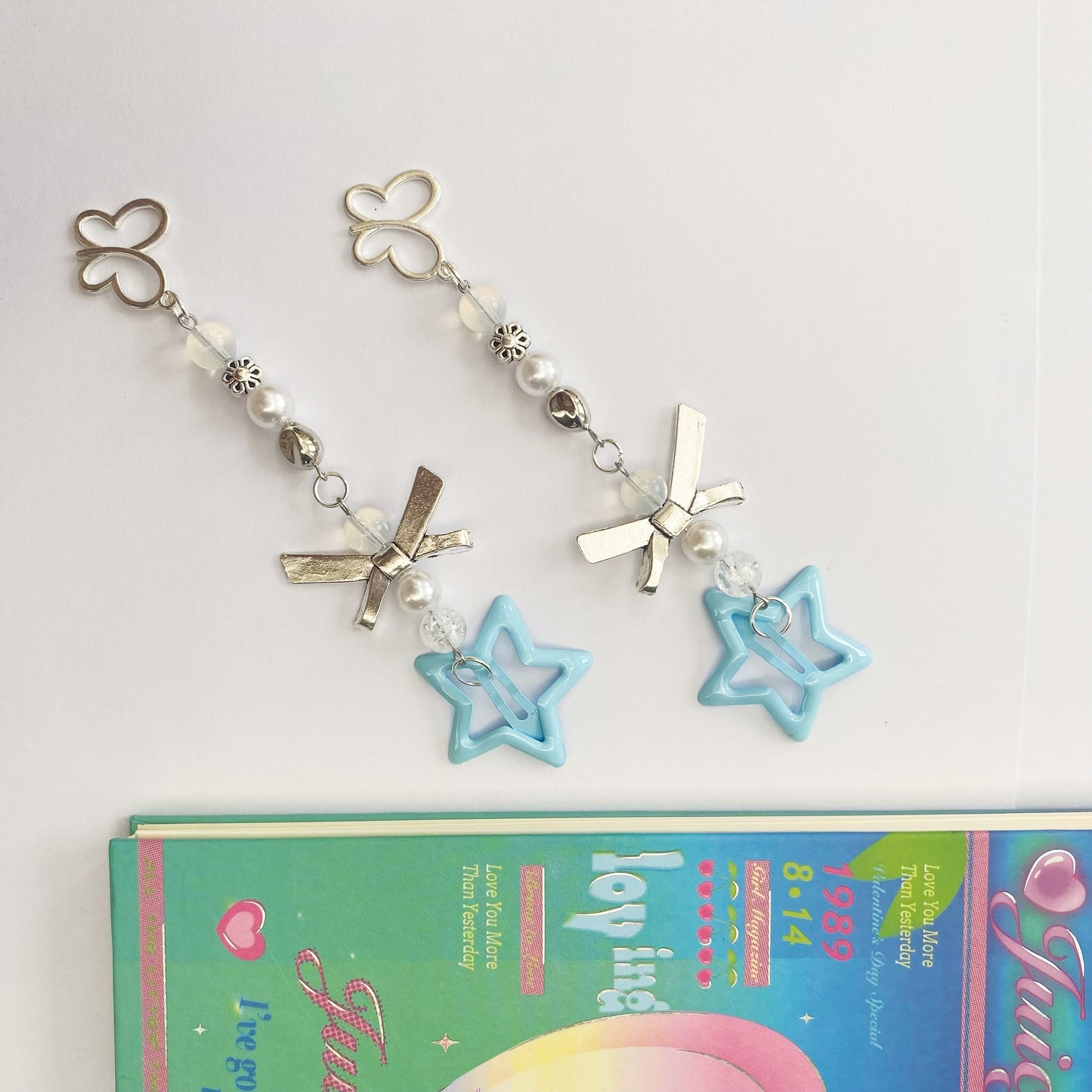 Handmade Light Blue Star Hairclip