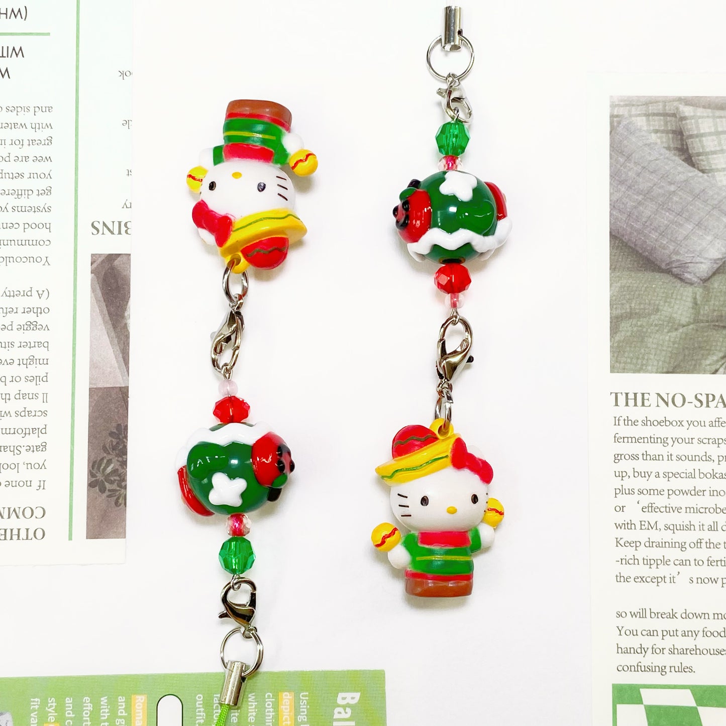 Christmas Hello Kitty Phone Charm