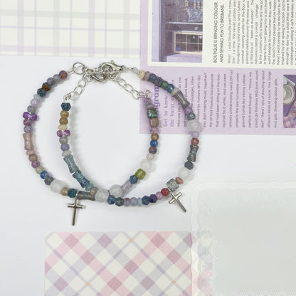 Serene Sky Beaded Bracelet