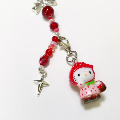 Strawberry Hello Kitty Phone Strap