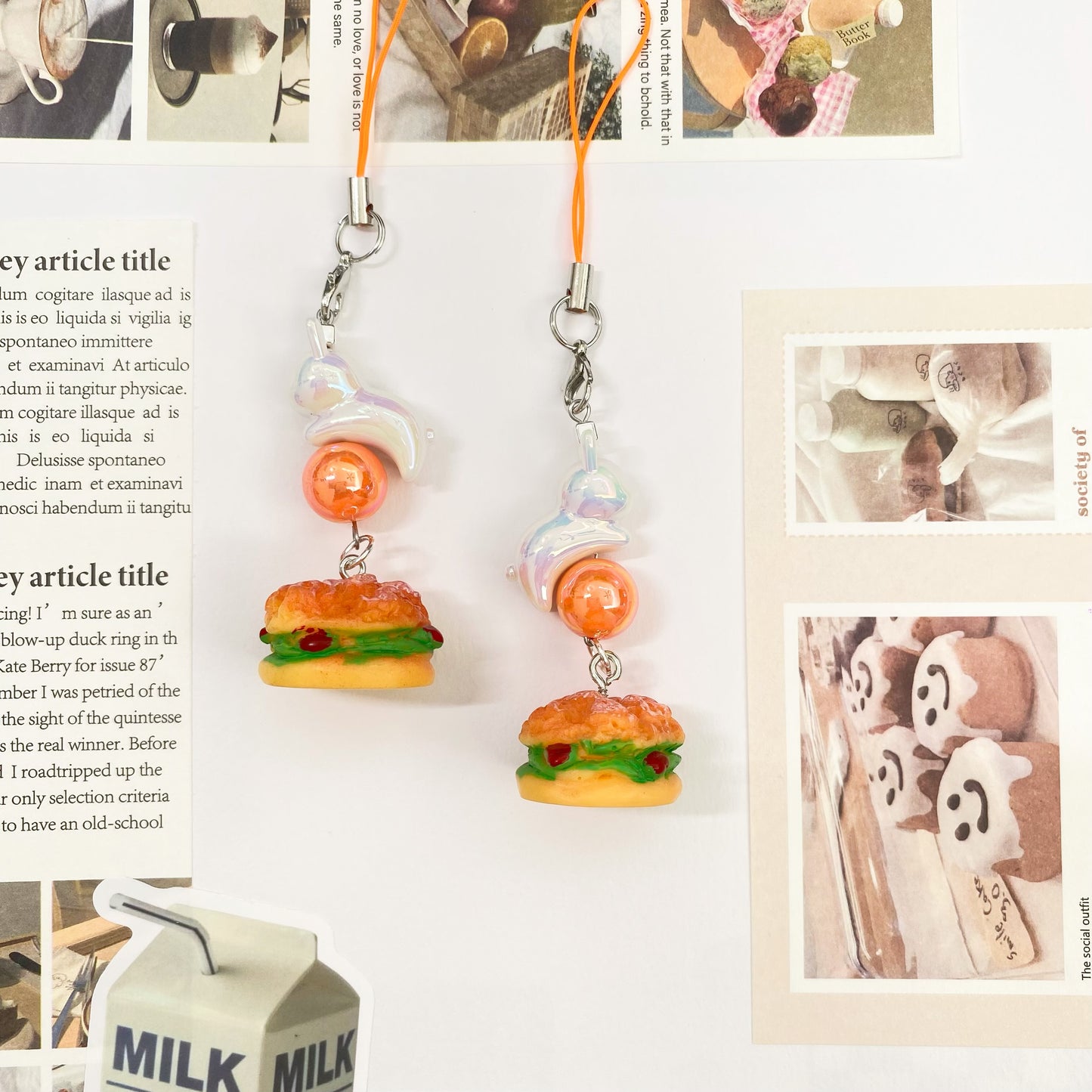 Bunny Burger Charm Straps