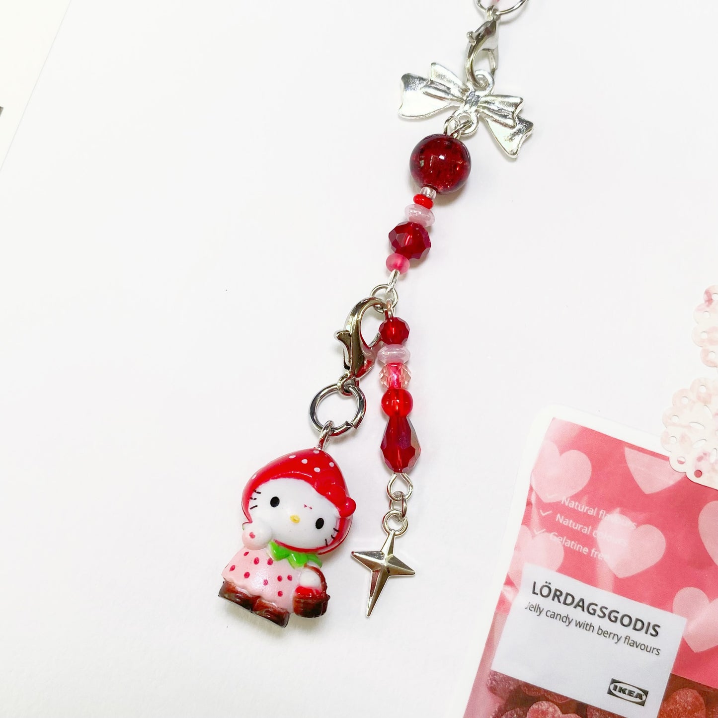 Strawberry Hello Kitty Phone Strap