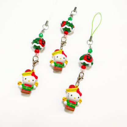 Christmas Hello Kitty Phone Charm