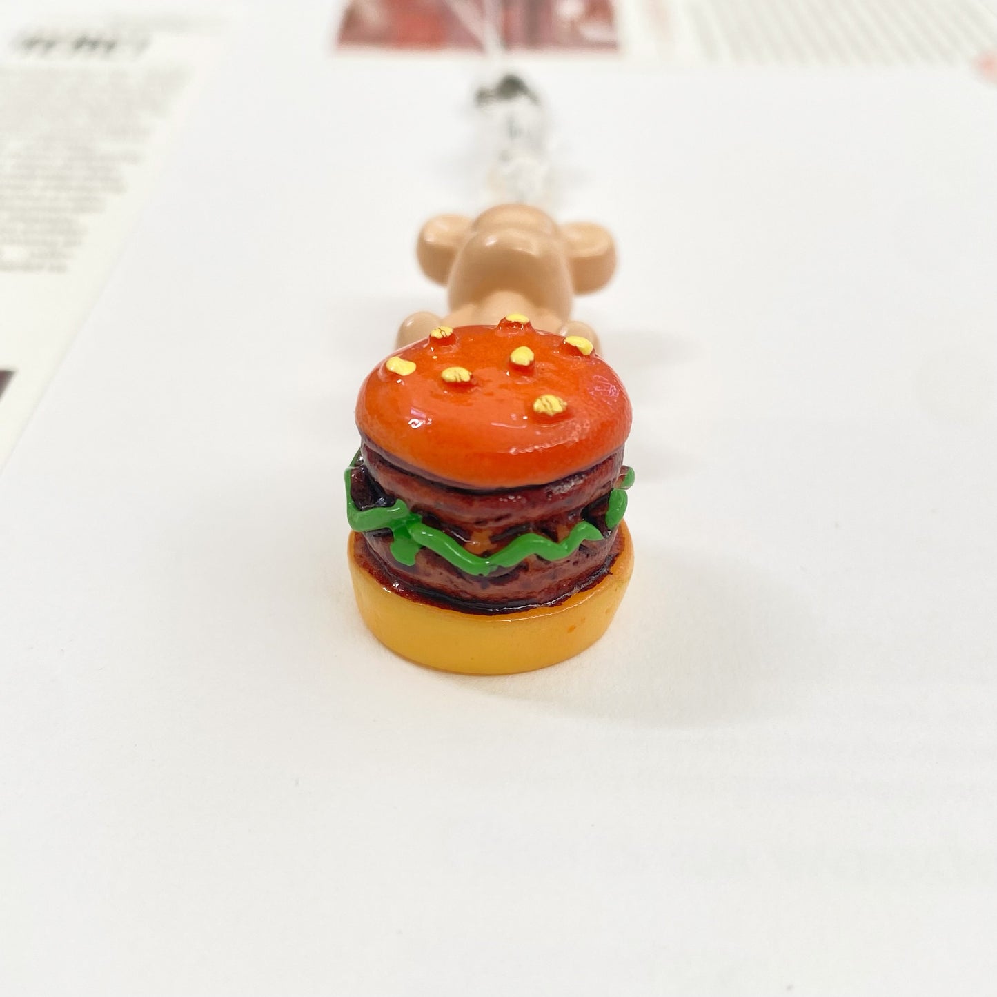 Bear & Burger Phone Charm