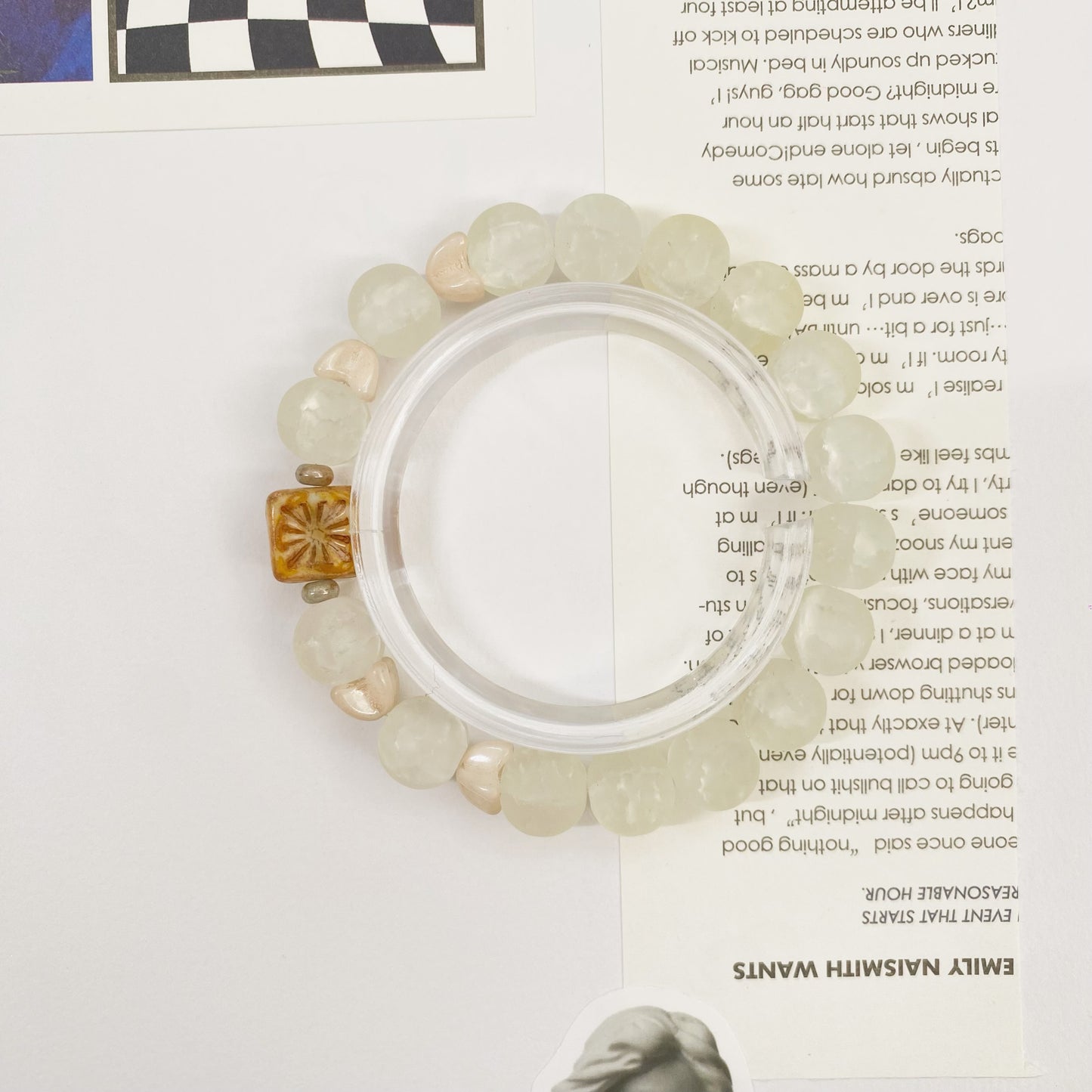 Sunlit Sands Czech Bead Bracelet