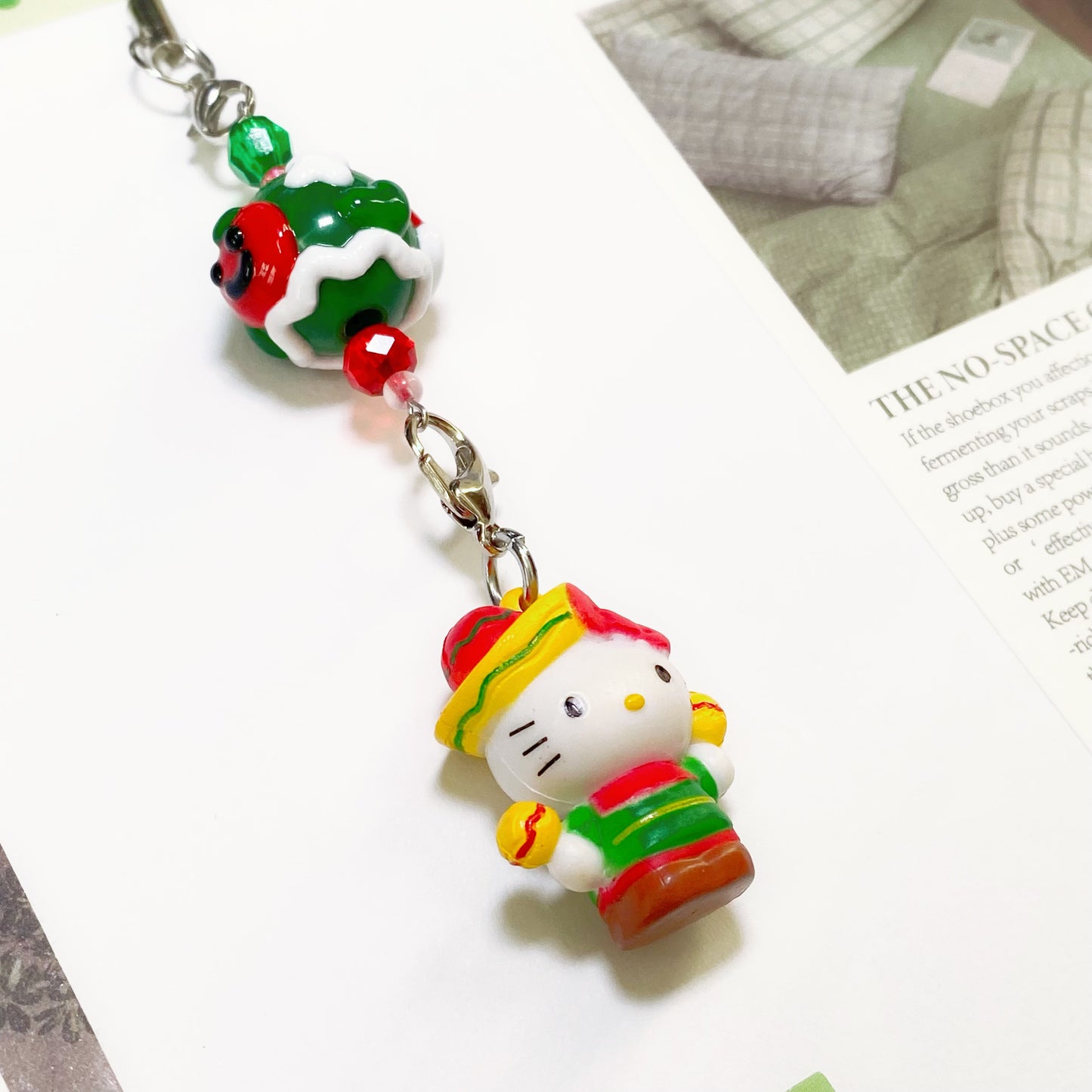 Christmas Hello Kitty Phone Charm