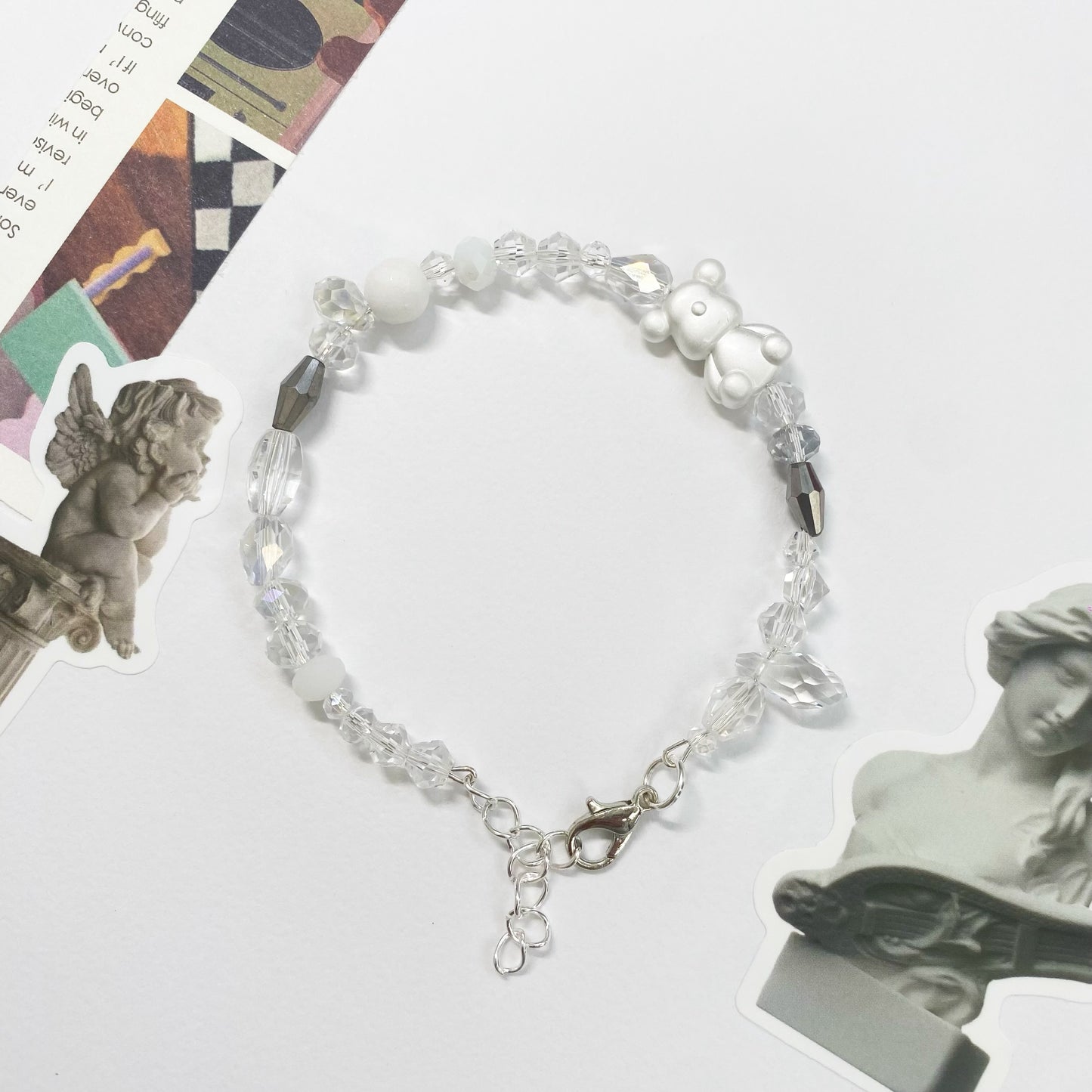 Crystal Bear Charm Bracelet