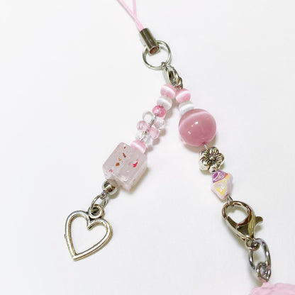 Pink Bunny Hello Kitty Heart Charm