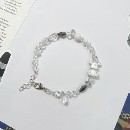 Crystal Bear Charm Bracelet