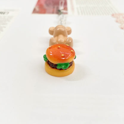 Bear & Burger Phone Charm