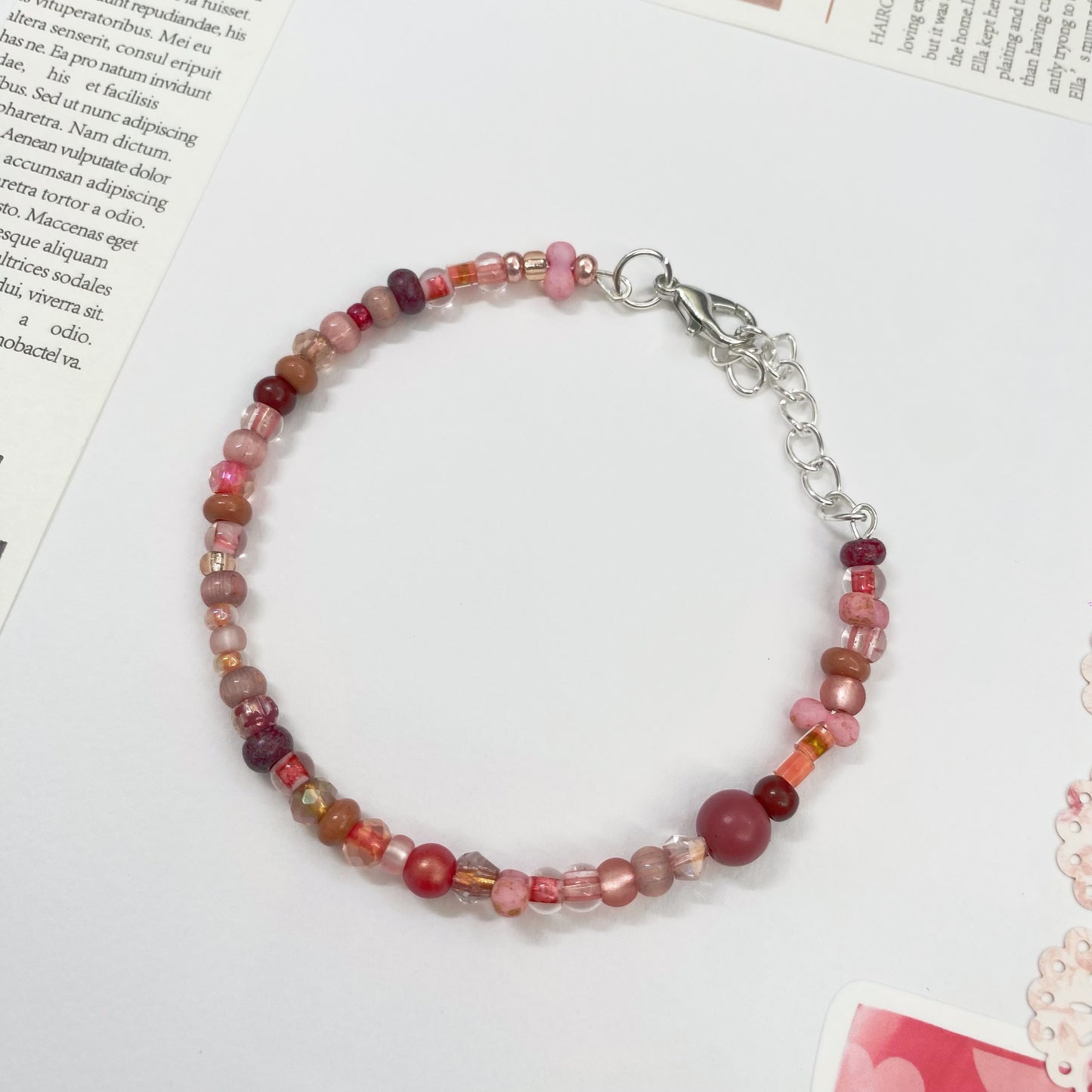 Rose Blush Beaded Bracelet