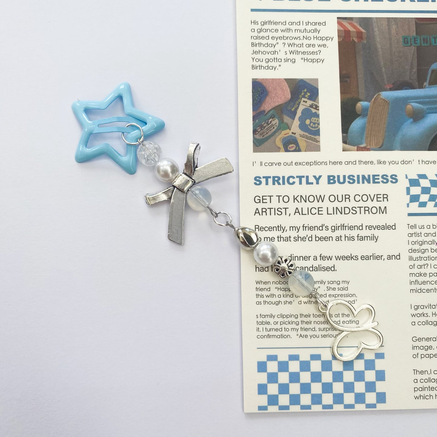 Handmade Light Blue Star Hairclip