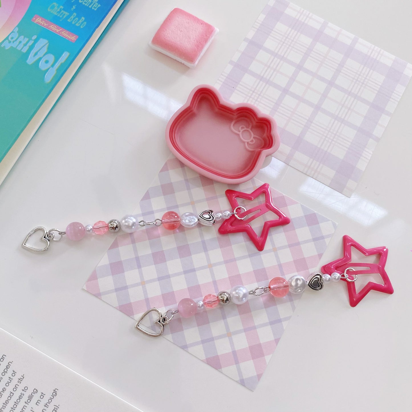 Handmade Pink Star Hairclip