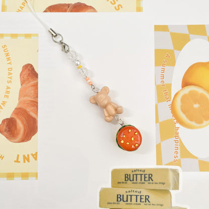 Bear & Burger Phone Charm