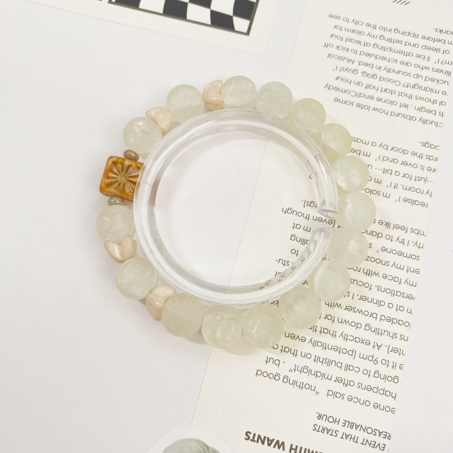 Sunlit Sands Czech Bead Bracelet